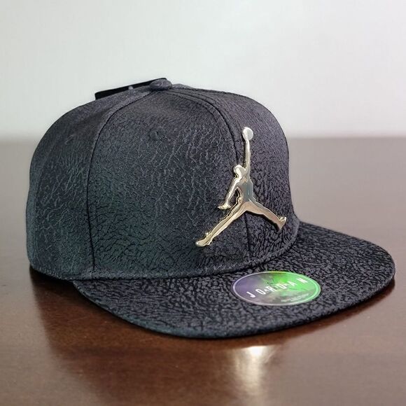 Air Jordan 1 2 3 4 5 6 8 11 12 OG Retro Bred Playoffs Snapback Hat Black Gold - Picture 8 of 10